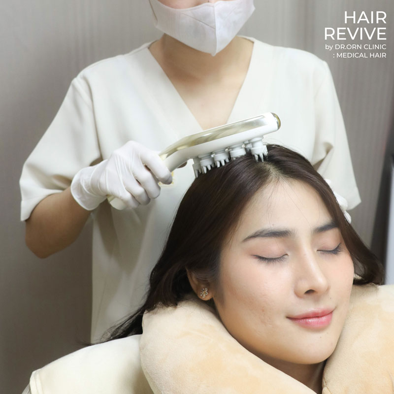 ขั้นตอนการทำ hair revive นวดศีรษะ