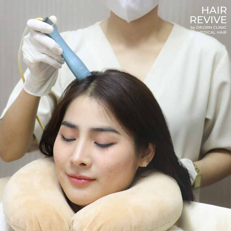 ขั้นตอนการทำ hair revive ปั่นศีรษะ